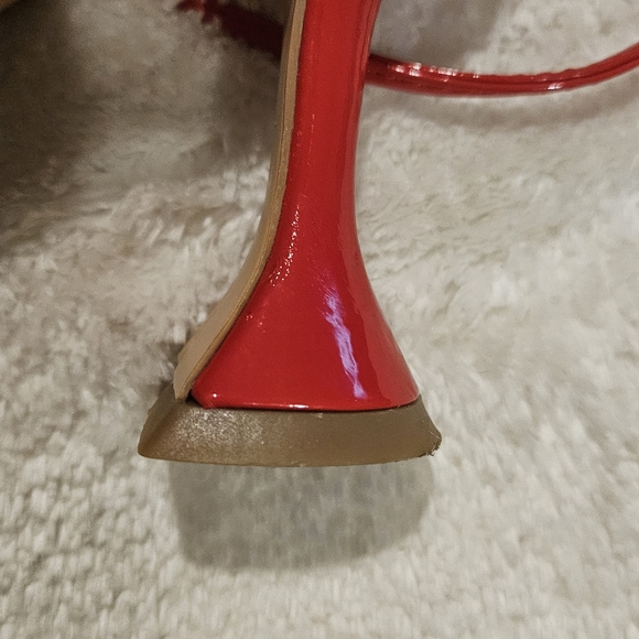 London Rag Red Strappy Sandals Heels Size 9 Y2K 90s Coquette Girl Preppy - Picture 5 of 12